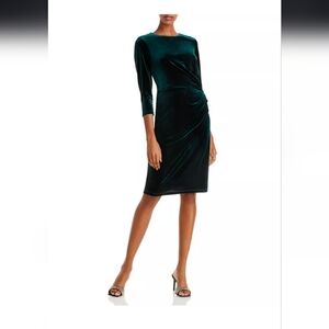 Eliza J Blue Velvet Long Sleeve Dress